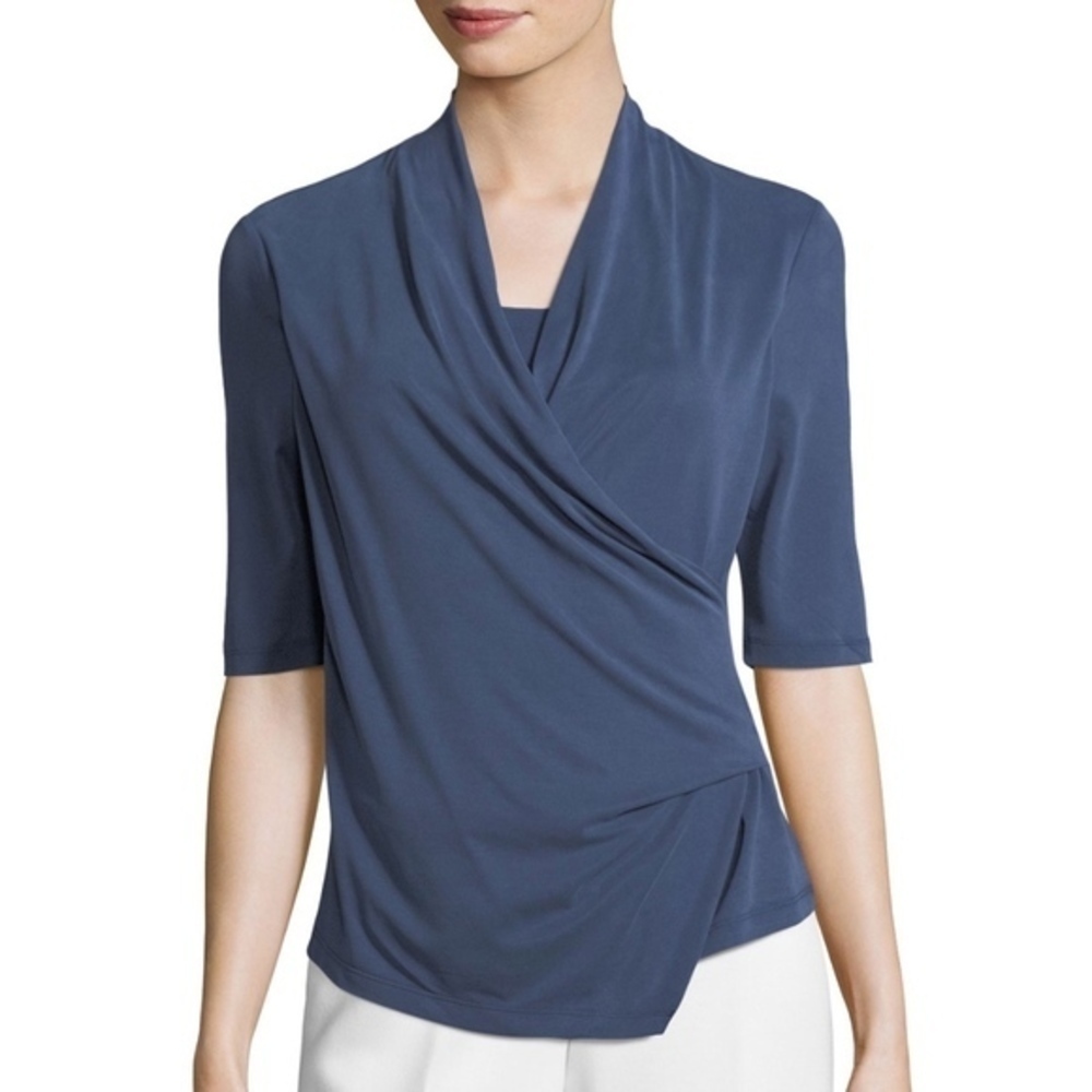 Nic + Zoe City Retreat Faux-Wrap Top xs - Picture 3 of 7